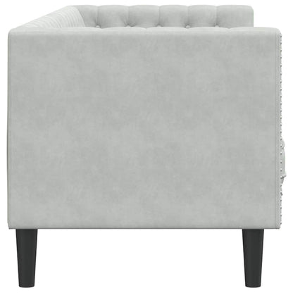 vidaXL Sofa Light Grey 194 x 74.5 x 70.5 cm Velvet