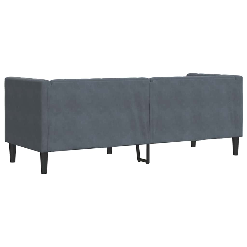 vidaXL Sofa Dark Grey 194 x 74.5 x 70.5 cm Velvet