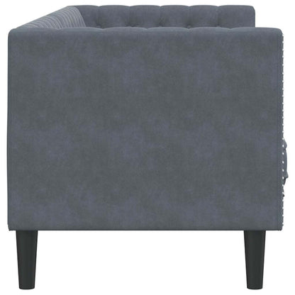 vidaXL Sofa Dark Grey 194 x 74.5 x 70.5 cm Velvet
