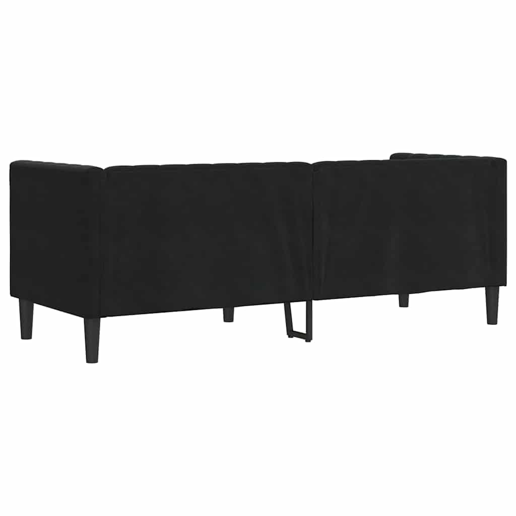 vidaXL Sofa Black 194 x 74.5 x 70.5 cm Velvet