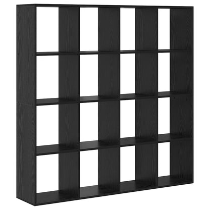 vidaXL Book Cabinet 16-Tier 137.5 x 29 x 137.5 cm Engineered Wood - Black
