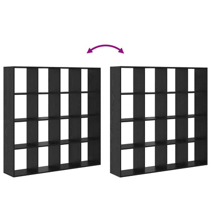 vidaXL Book Cabinet 16-Tier 137.5 x 29 x 137.5 cm Engineered Wood - Black