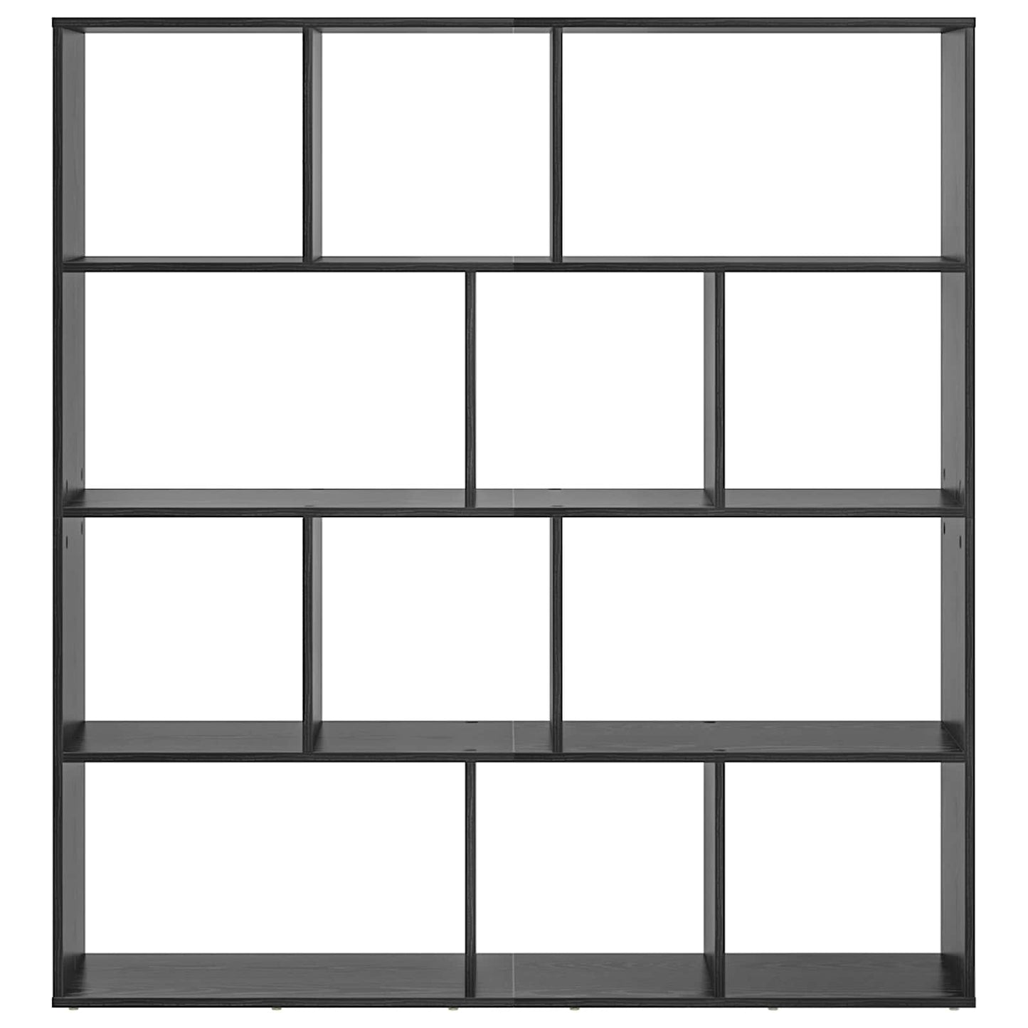 vidaXL Book Cabinet 12-Tier 132 x 29 x 141.5 cm Engineered Wood - Black