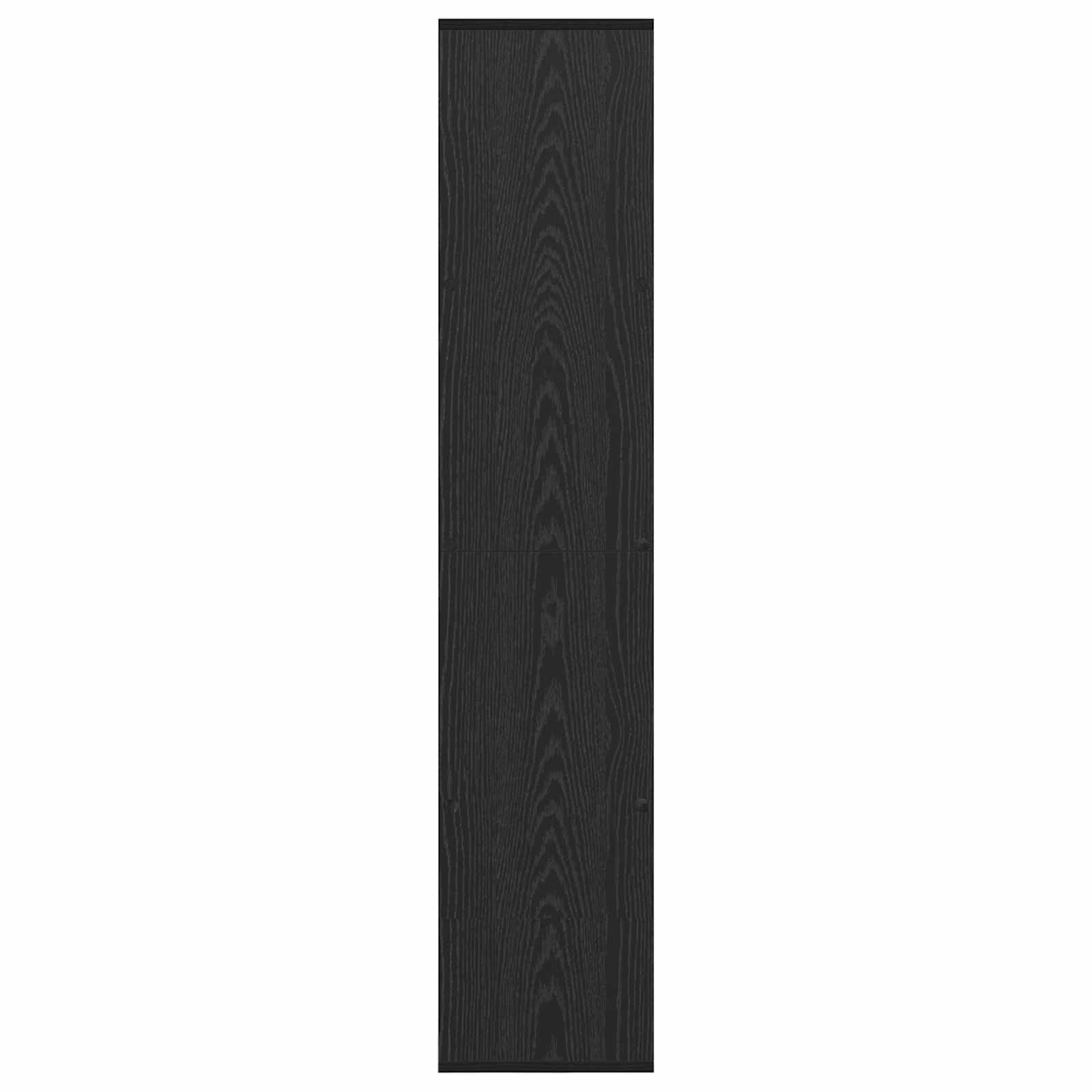 vidaXL Book Cabinet 12-Tier 132 x 29 x 141.5 cm Engineered Wood - Black