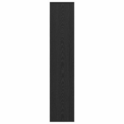 vidaXL Book Cabinet 12-Tier 132 x 29 x 141.5 cm Engineered Wood - Black