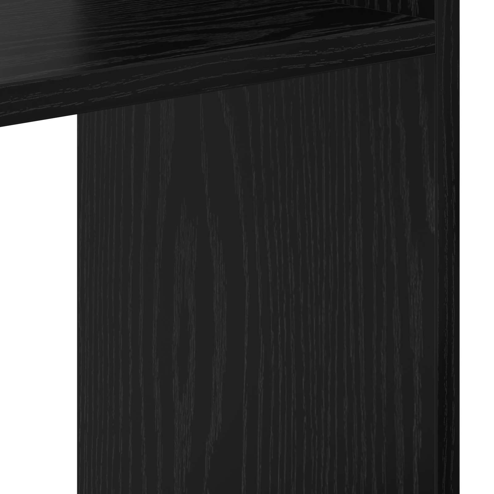 vidaXL Book Cabinet 9-Tier 92 x 29 x 188 cm Engineered Wood Black Oak