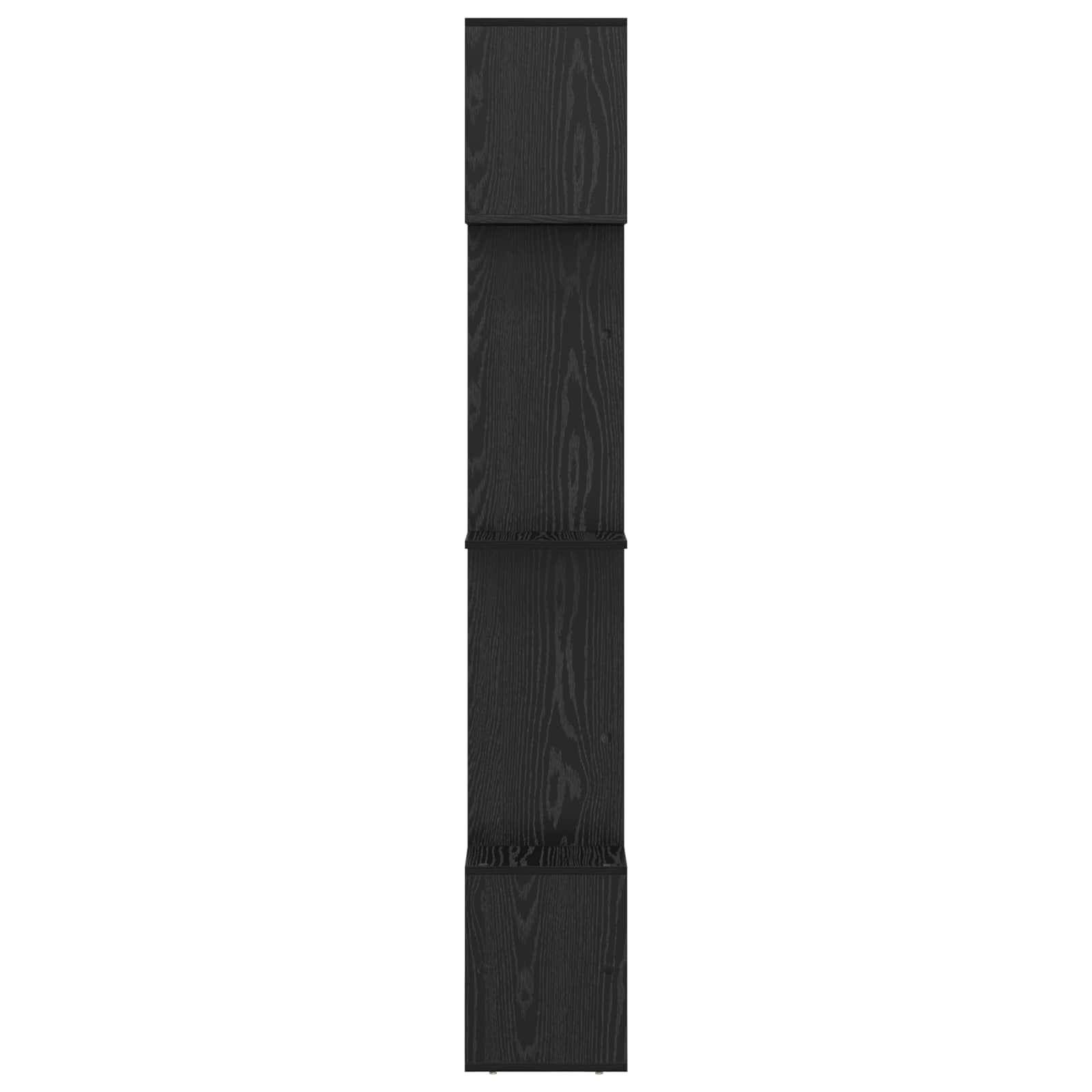 vidaXL Book Cabinet 9-Tier 92 x 29 x 188 cm Engineered Wood Black Oak