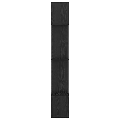 vidaXL Book Cabinet 9-Tier 92 x 29 x 188 cm Engineered Wood Black Oak