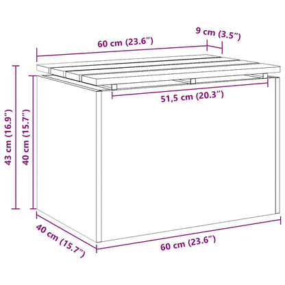 vidaXL Garden Bench 1-Seater 60 x 40 x 43 cm - Anthracite