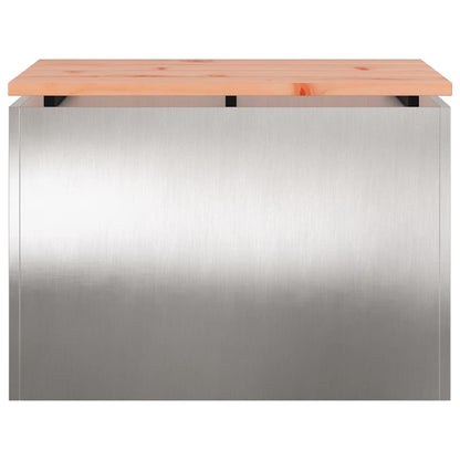 vidaXL Garden Bench Silver 60 x 40 x 43 cm Stainless steel