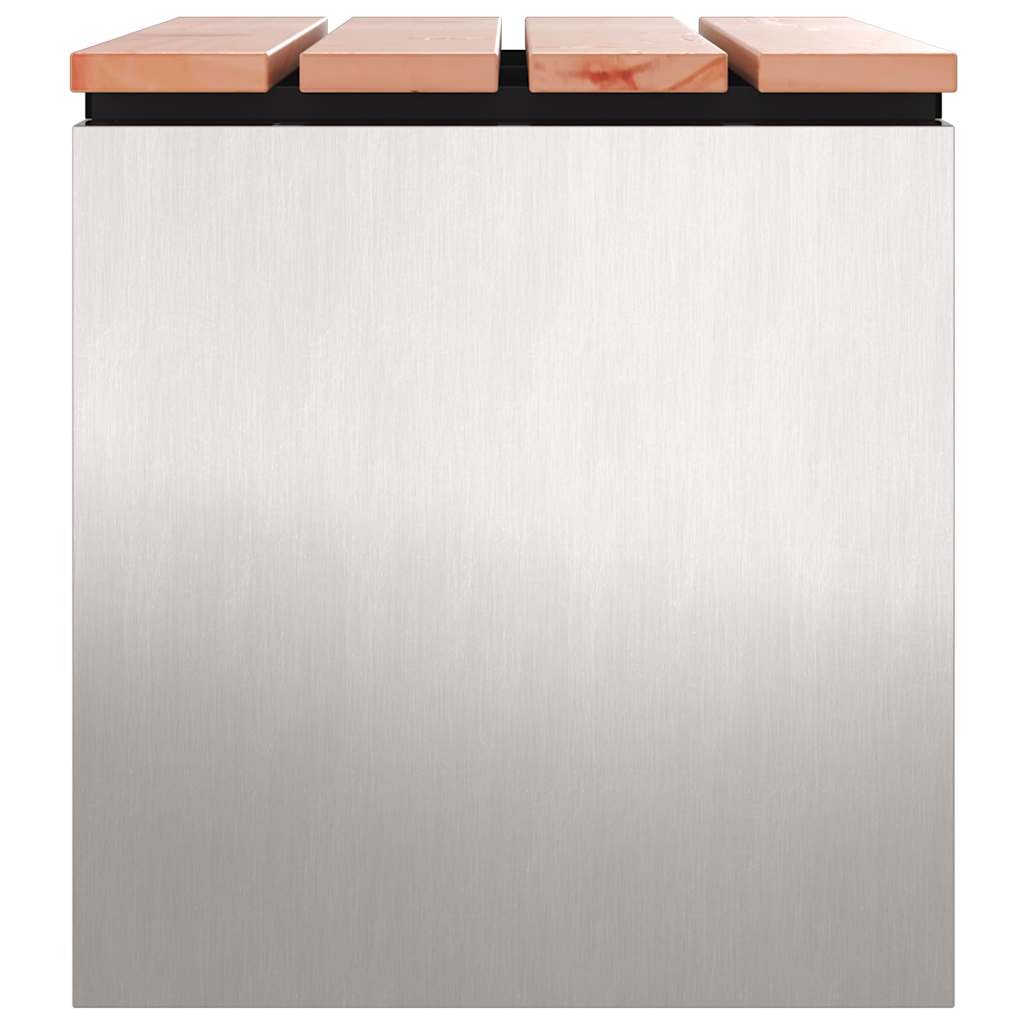 vidaXL Garden Bench Silver 60 x 40 x 43 cm Stainless steel