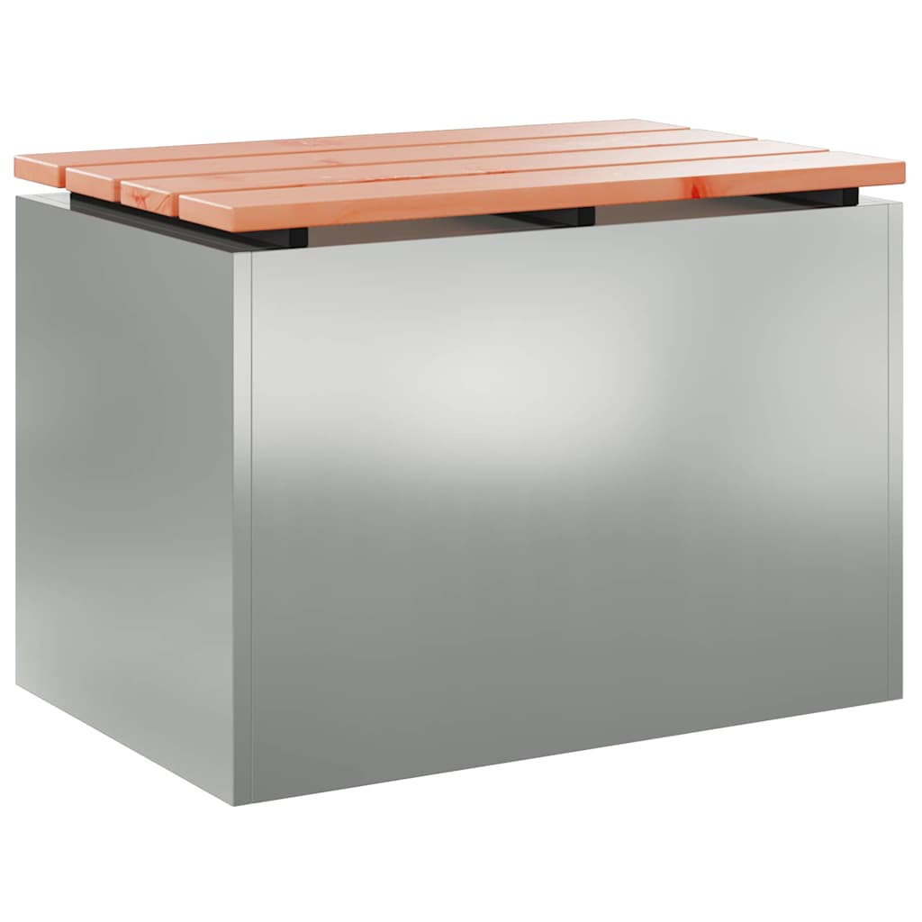 vidaXL Garden Bench Silver 60 x 40 x 43 cm Galvanised steel