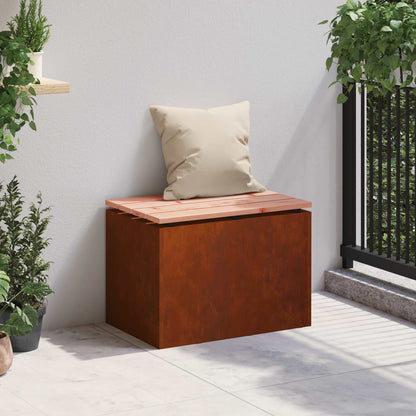 vidaXL Garden Bench 1 -Seater 60 x 40 x 43 cm Rusty Rectangular - Brown