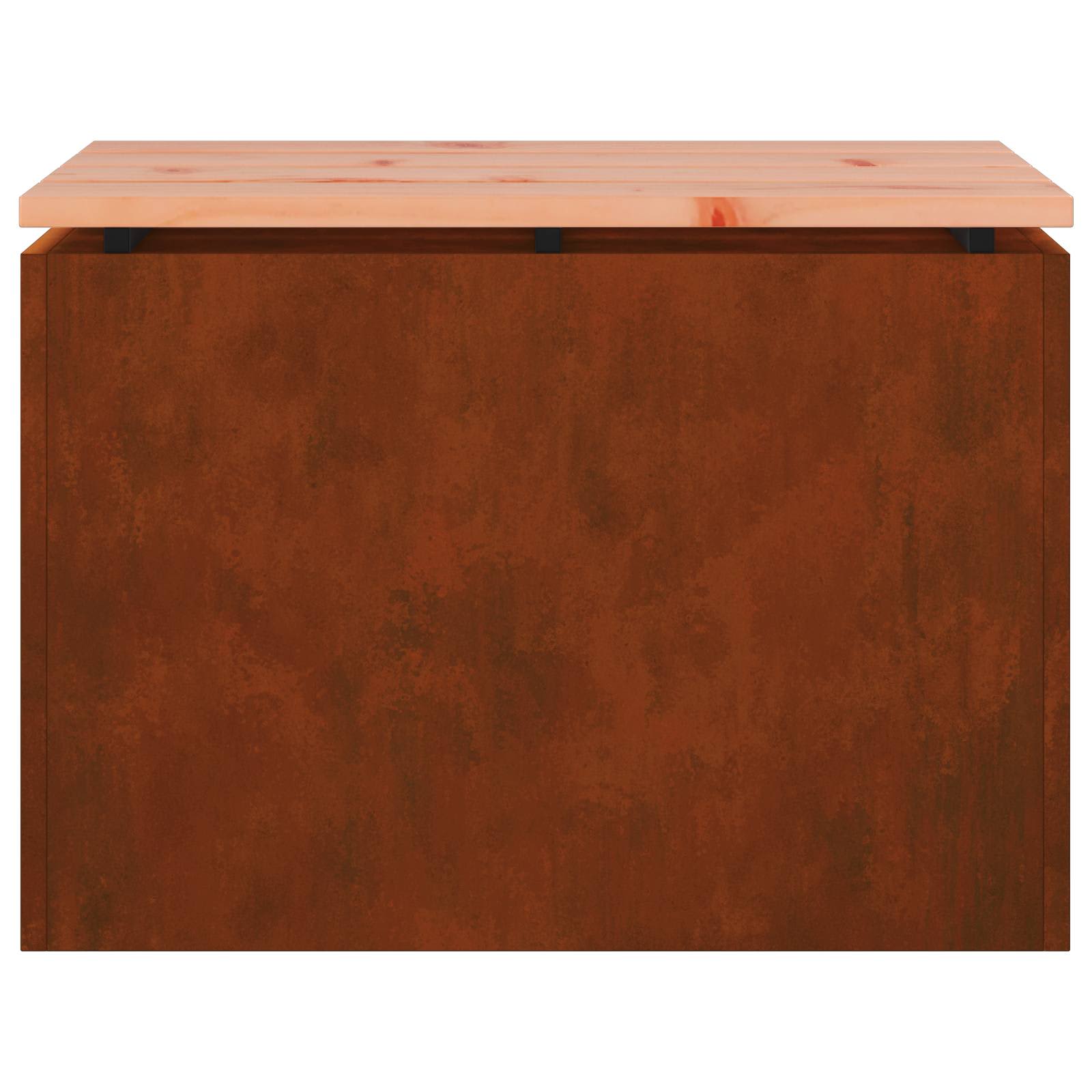 vidaXL Garden Bench 1 -Seater 60 x 40 x 43 cm Rusty Rectangular - Brown