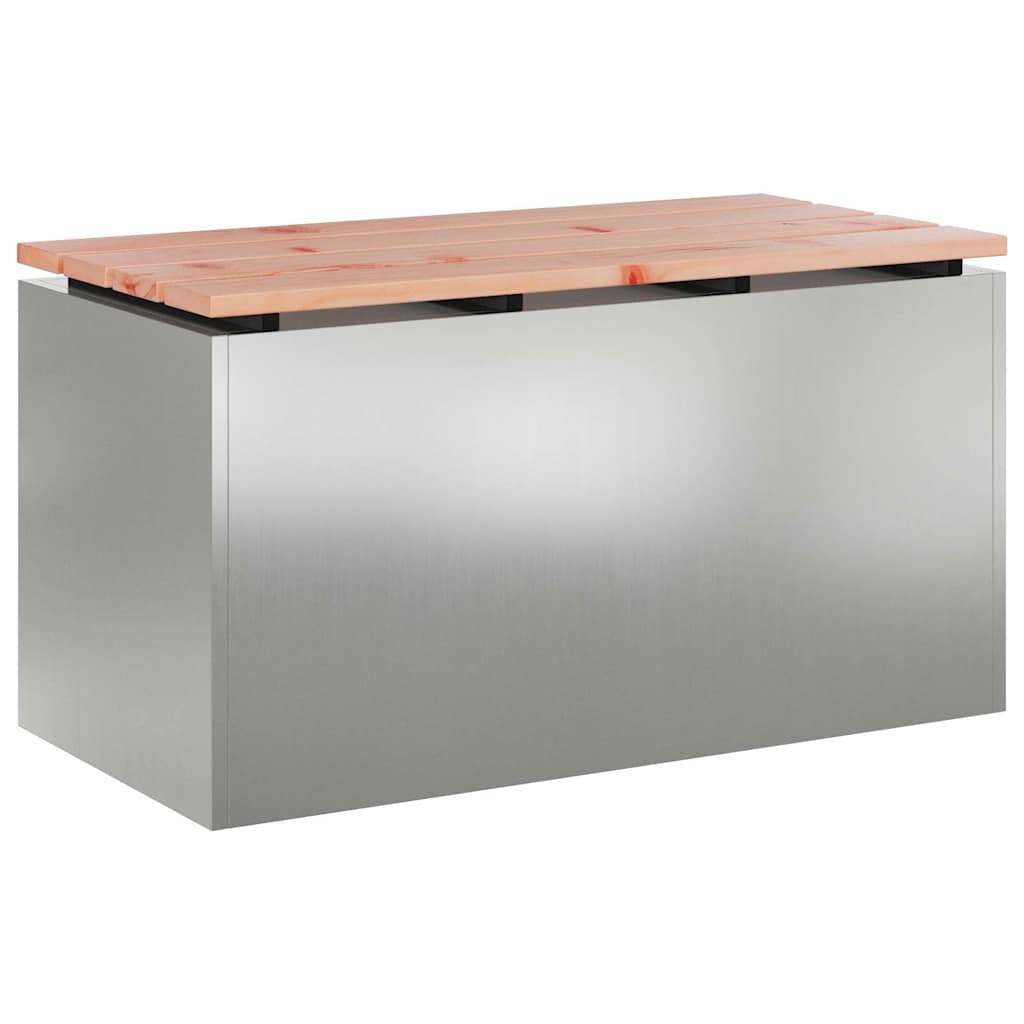 vidaXL Garden Bench Silver 80 x 40 x43 cm Galvanised steel