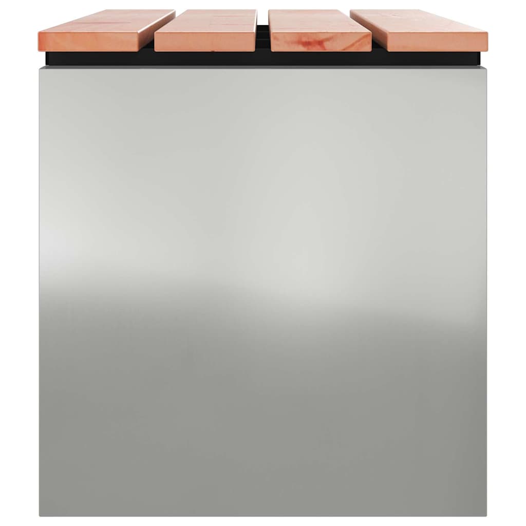 vidaXL Garden Bench Silver 80 x 40 x43 cm Galvanised steel