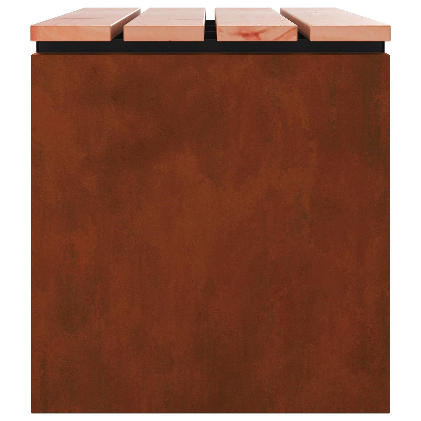 vidaXL Garden Bench 2 -Seater 80 x 40 x43 cm Rusty Rectangular - Brown