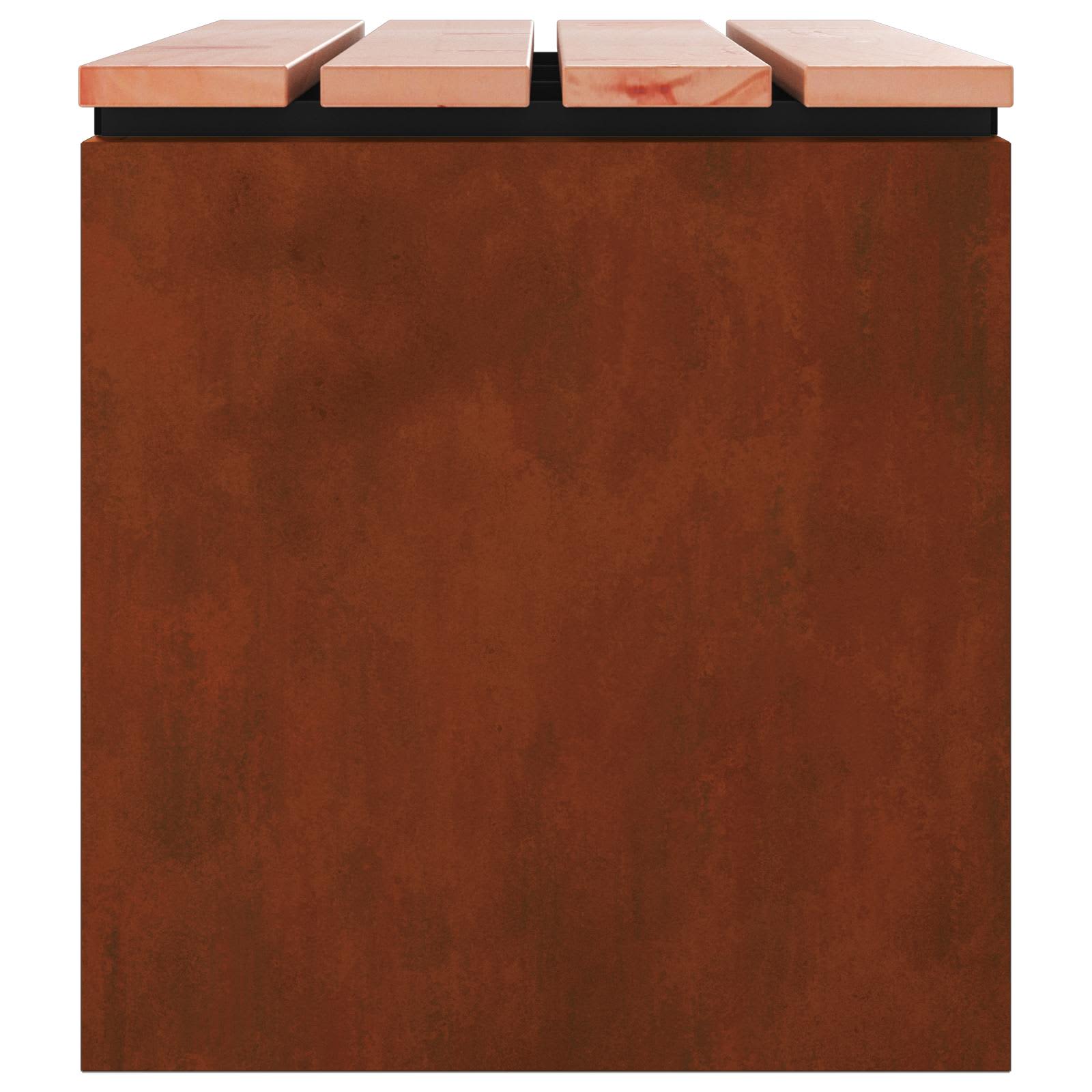 vidaXL Garden Bench 2 -Seater 80 x 40 x43 cm Rusty Rectangular - Brown