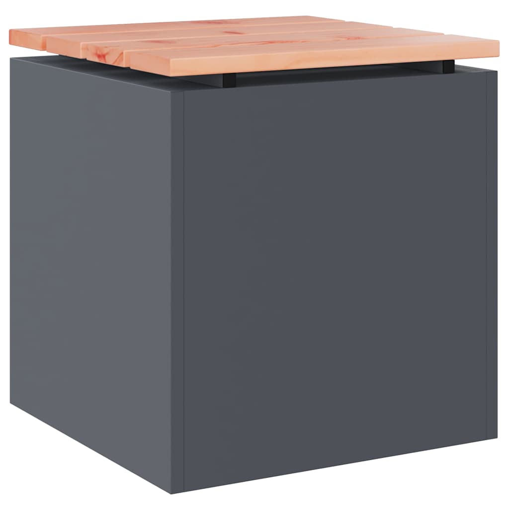 vidaXL Garden Bench Anthracite 40 x 40 x 43 cm Steel