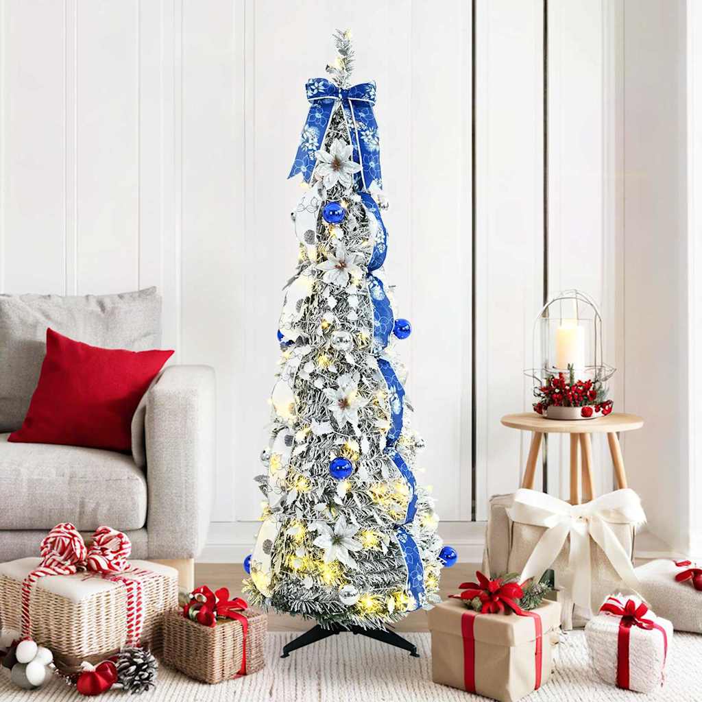 vidaXL Artificial Christmas Tree White 150 cm PVC