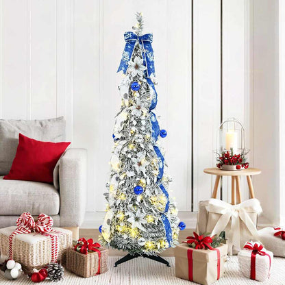 vidaXL Artificial Christmas Tree White 150 cm PVC