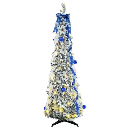 vidaXL Artificial Christmas Tree White 150 cm PVC