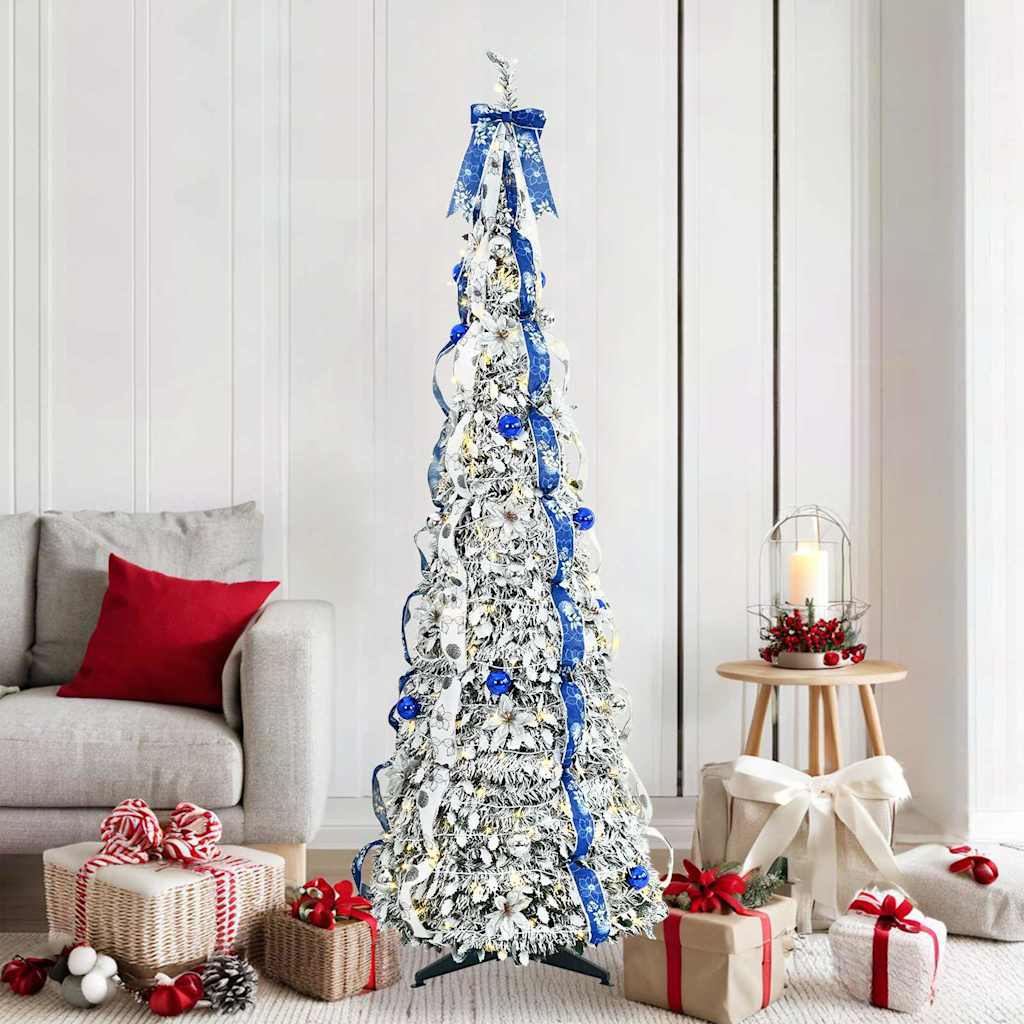 vidaXL Artificial Christmas Tree White 180 cm PVC