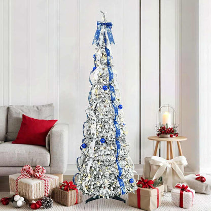 vidaXL Artificial Christmas Tree White 180 cm PVC
