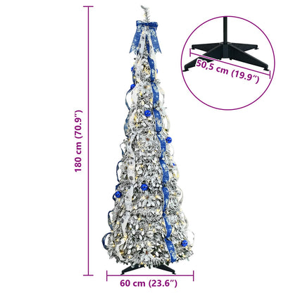 vidaXL Artificial Christmas Tree White 180 cm PVC
