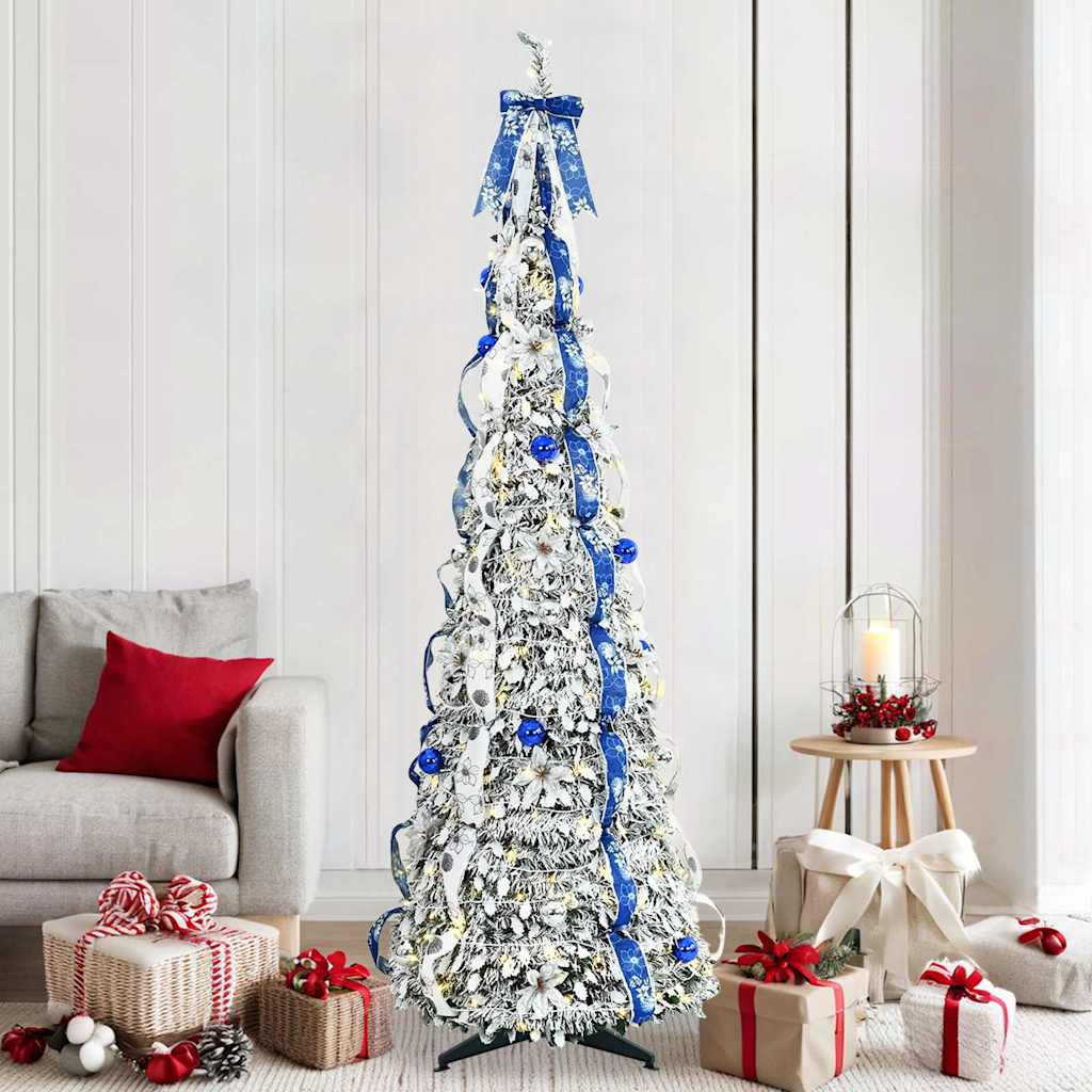 vidaXL Artificial Christmas Tree White 210 cm PVC