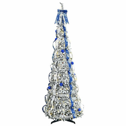 vidaXL Artificial Christmas Tree White 210 cm PVC