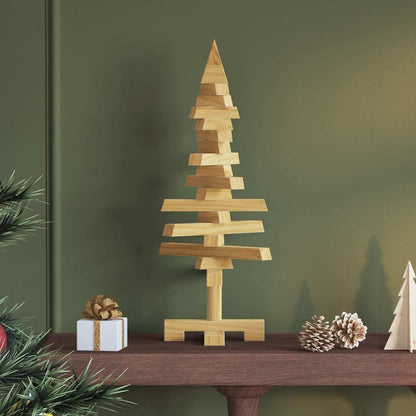 vidaXL Wooden Christmas Tree KOTKA Solid Pine Wood - Brown - 60 cm
