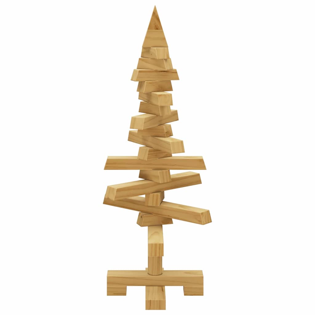 vidaXL Wooden Christmas Tree KOTKA Solid Pine Wood - Brown - 60 cm