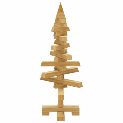 vidaXL Wooden Christmas Tree KOTKA Solid Pine Wood - Brown - 60 cm
