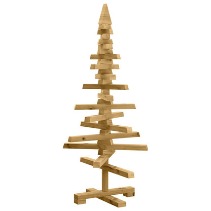 vidaXL Wooden Christmas Tree KOTKA Solid Pine Wood - Brown - 90 cm