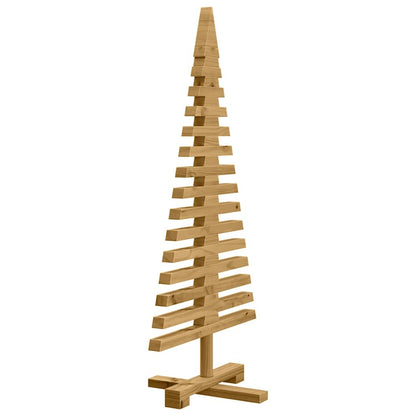 vidaXL Wooden Christmas Tree KOTKA Solid Pine Wood - Brown - 90 cm