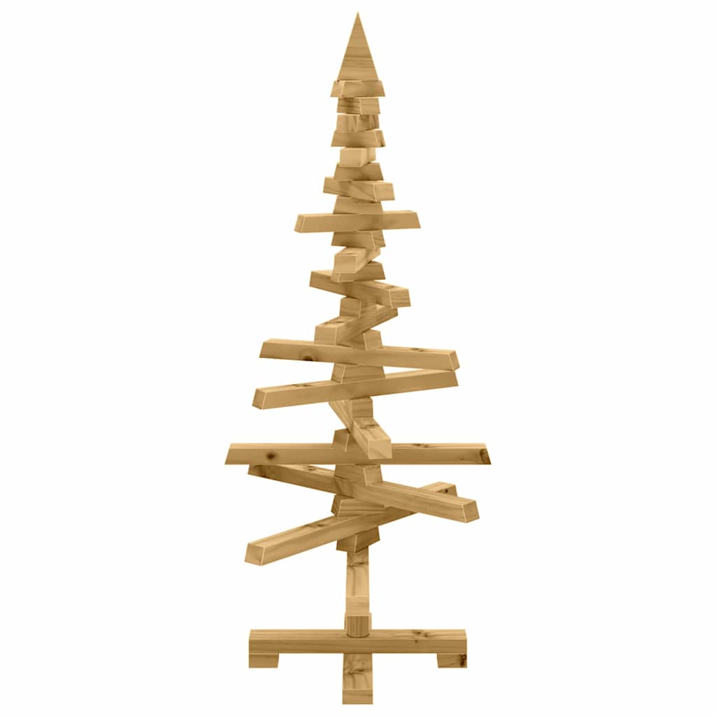 vidaXL Wooden Christmas Tree KOTKA Solid Pine Wood - Brown - 90 cm