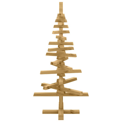 vidaXL Wooden Christmas Tree KOTKA Solid Pine Wood - Brown - 90 cm