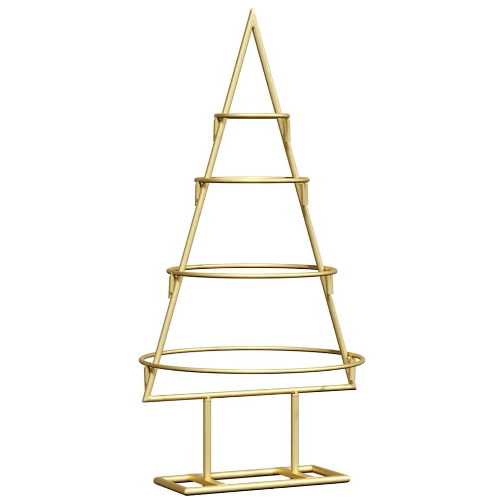 vidaXL Metal Christmas Tree with Stand Gold 60 cm Powder-coated steel