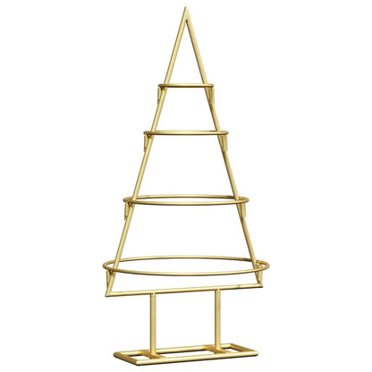 vidaXL Metal Christmas Tree with Stand Gold 60 cm Powder-coated steel