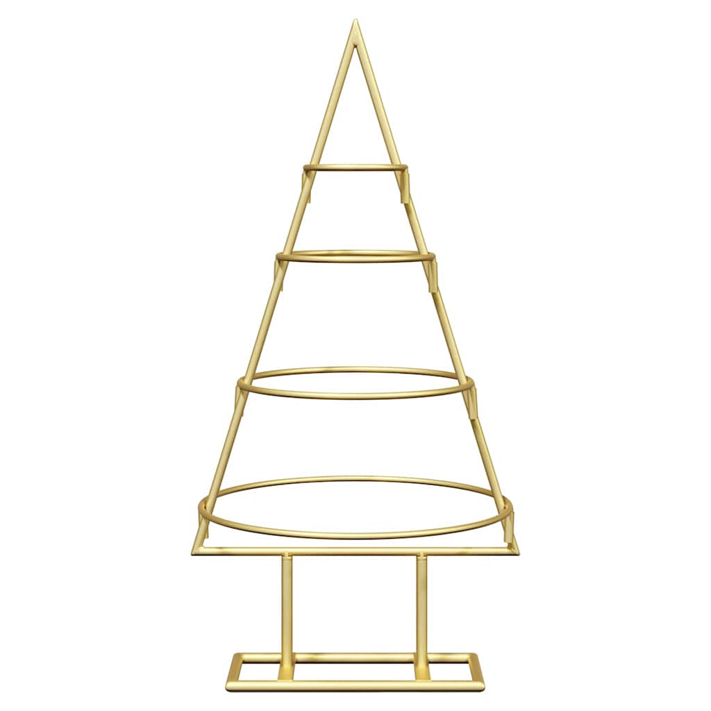 vidaXL Metal Christmas Tree with Stand Gold 60 cm Powder-coated steel