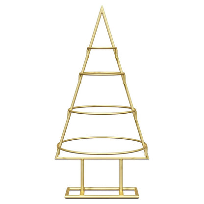 vidaXL Metal Christmas Tree with Stand Gold 60 cm Powder-coated steel