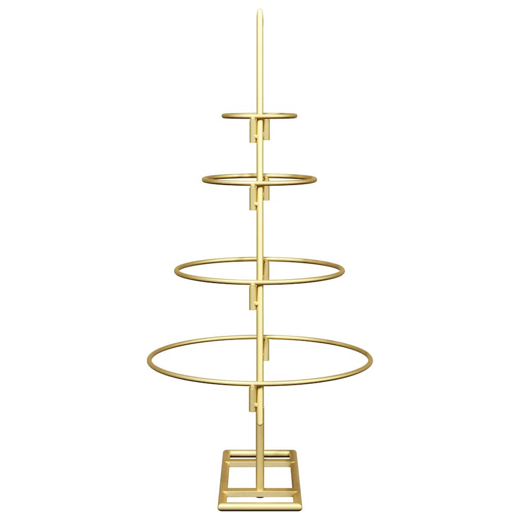 vidaXL Metal Christmas Tree with Stand Gold 60 cm Powder-coated steel