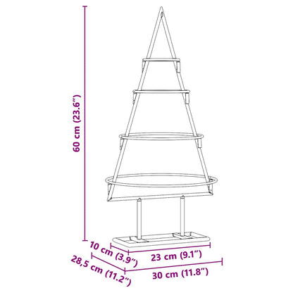 vidaXL Metal Christmas Tree with Stand Gold 60 cm Powder-coated steel