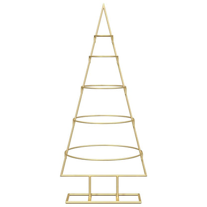 vidaXL Metal Christmas Tree with Stand Gold 90 cm Powder-coated steel