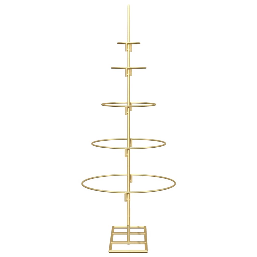 vidaXL Metal Christmas Tree with Stand Gold 90 cm Powder-coated steel