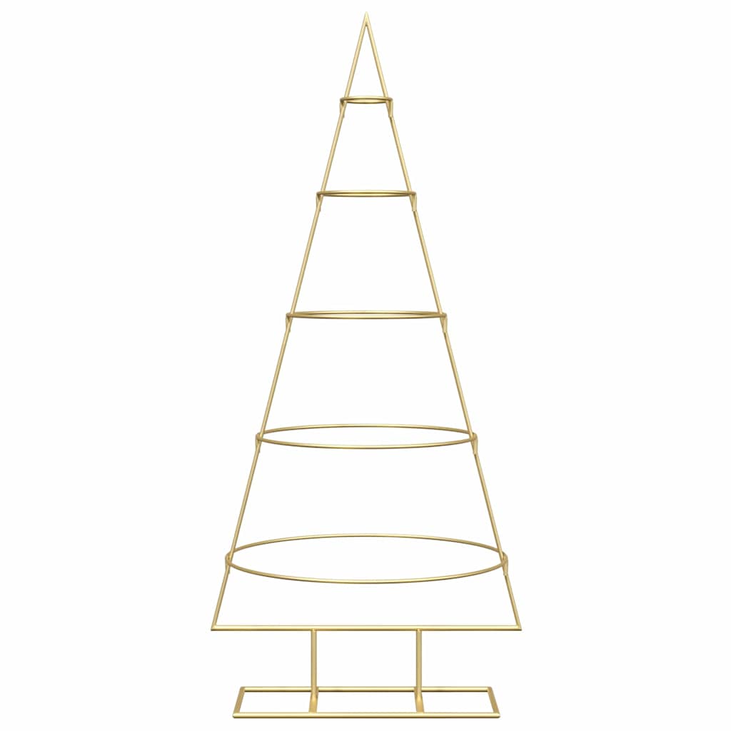 vidaXL Metal Christmas Tree with Stand Gold 125 cm Powder-coated steel