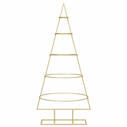 vidaXL Metal Christmas Tree with Stand Gold 125 cm Powder-coated steel