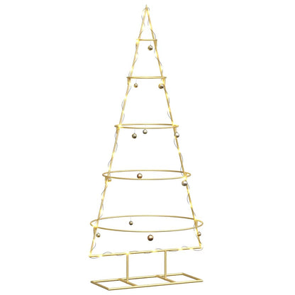 vidaXL Metal Christmas Tree with Stand Gold 125 cm Powder-coated steel
