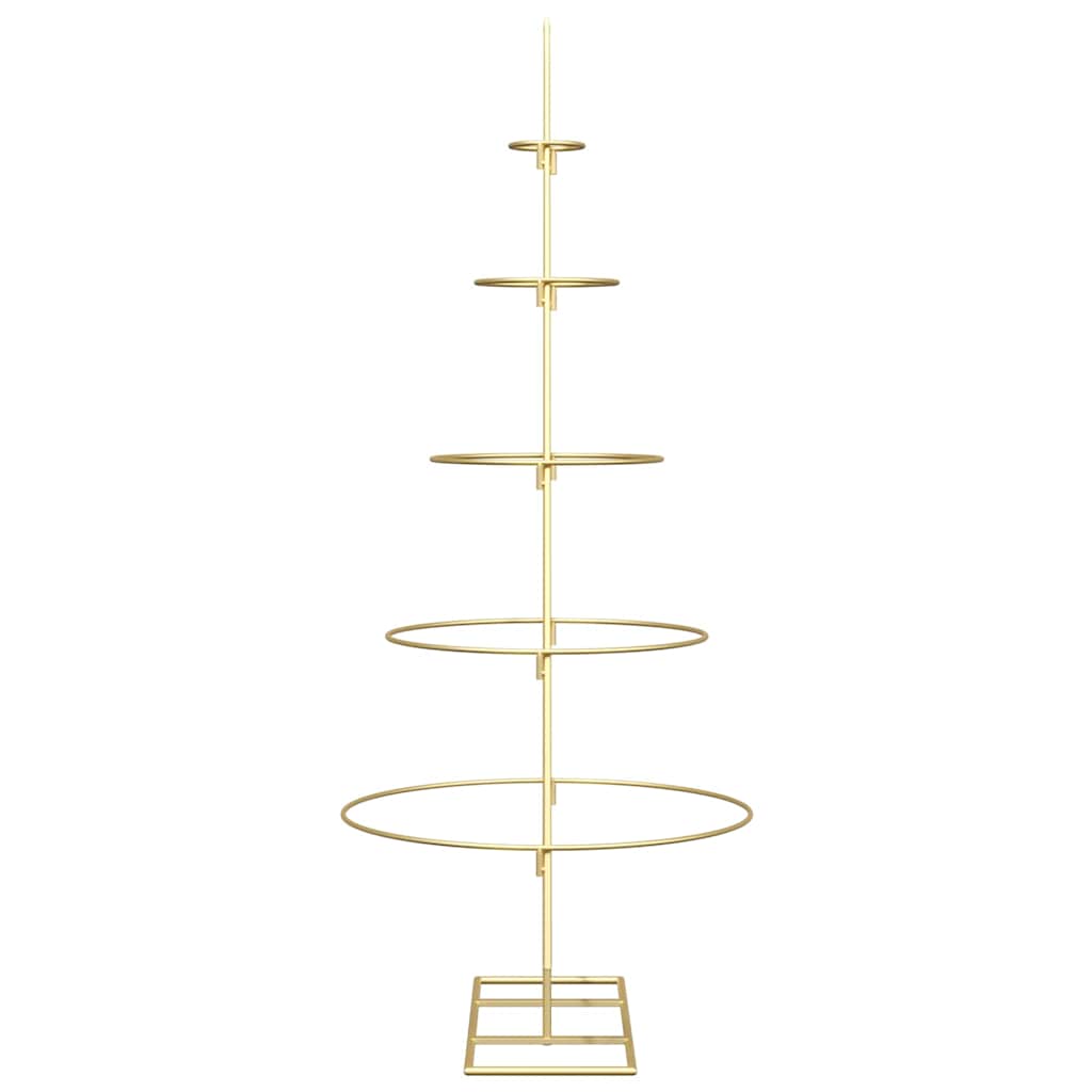 vidaXL Metal Christmas Tree with Stand Gold 125 cm Powder-coated steel